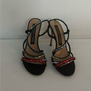 Sergio Rossi Crystal Strap Heels